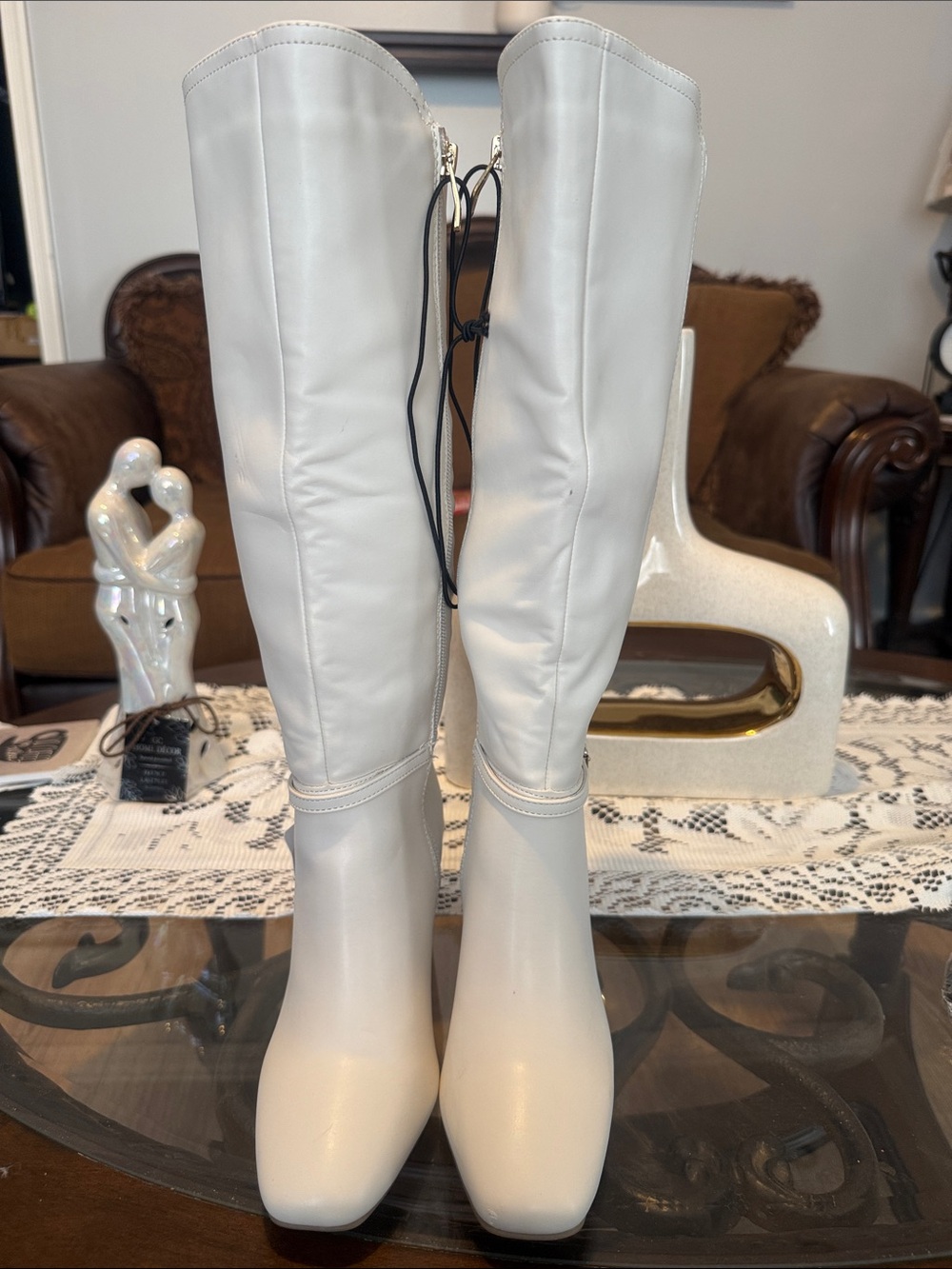Liz Claiborne White Over-the-Knee Boots